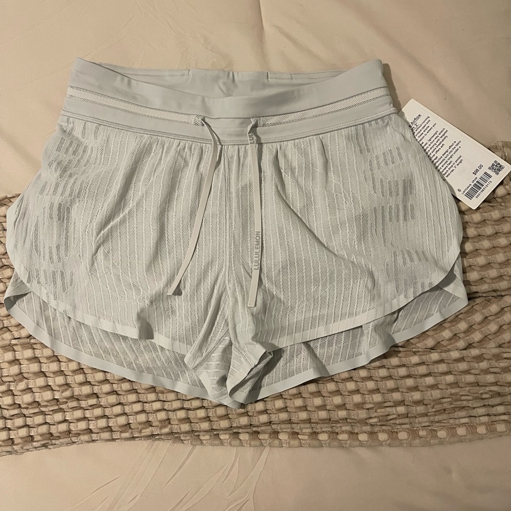 lululemon athletica Pale Gray Women's Double-Layer Athletic Shorts